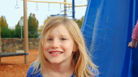 Older sister makes faces at the camera Stock Footage 58636707