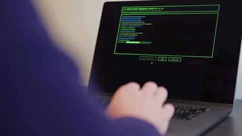 Older Systems Admin Restores Backup After Hack Stock Footage 326150476