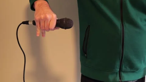 Older White Make Dropping the Mic - Mic Drop Stock Footage 320020827