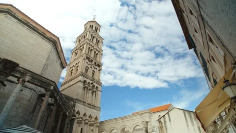 Oldest Catholic cathedral in the world in Split, Croatia. Stock Footage 95695863