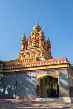 Oldest heritage structure in Pune-Parvati temple on a clear blue sky backgrou Stock Photos