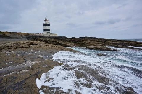 The oldest lighthouse in the world still active. Hook Lighthouse in Wexford,  Stock Photos
