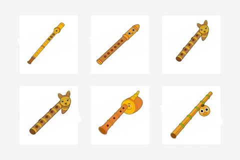 Oldest native american flute Stock Illustration