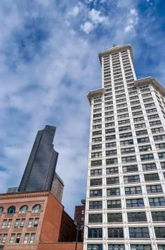 The oldest skyscraper in Seattle Stock Photos