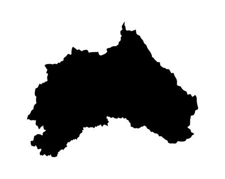 Oldham map vector silhouette illustration isolated イラスト素材