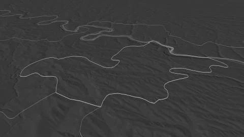 ?old?ne?ti, Moldova. Bilevel elevation map with surface waters Stock Illustration
