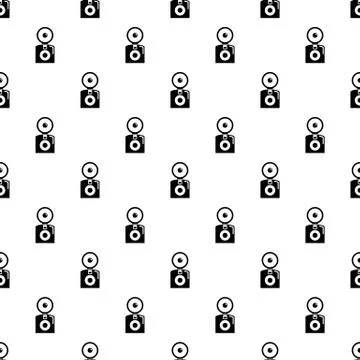 Oldschool camera pattern seamless Illustrazione stock