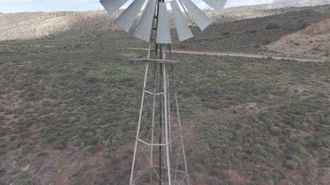Oldschool Windmill Standing In Rustic Countryside Stock Footage 344996840