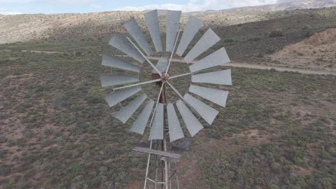 Oldschool Windmill Standing In Rustic Countryside Stock Footage 344996988