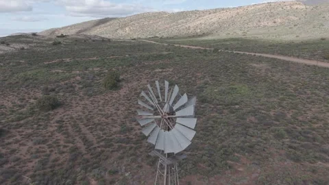 Oldschool Windmill Standing In Rustic Countryside Stock Footage 344997991