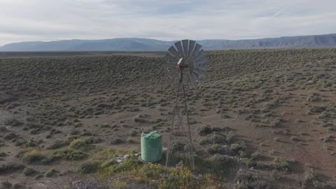 Oldschool Windmill Standing In Rustic Countryside Stock Footage 344998782
