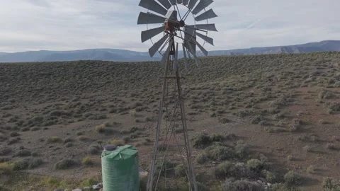 Oldschool Windmill Standing In Rustic Countryside Stock Footage 344999098