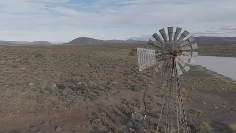 Oldschool Windmill Standing In Rustic Countryside Stock Footage 345000971