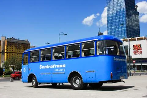 Oldtimer Bus, Sarajevo Stock Photos