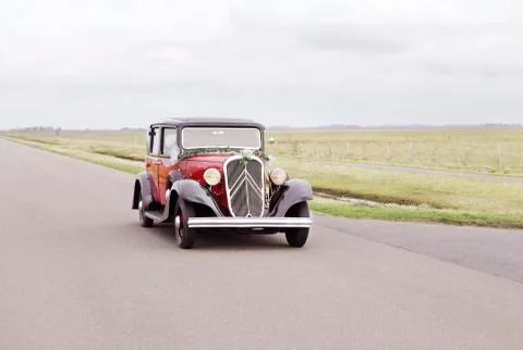 Oldtimer on the dike Stock Photos