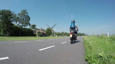 Oldtimer motorbikes motorcycles four stroke engines driving fast pace Video stock 53797604