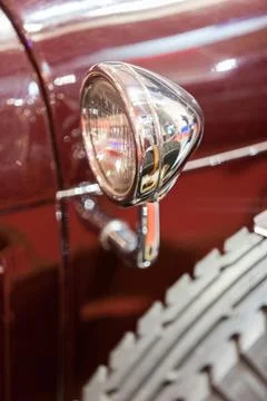 Oldtimer rearview mirror Stock Photos
