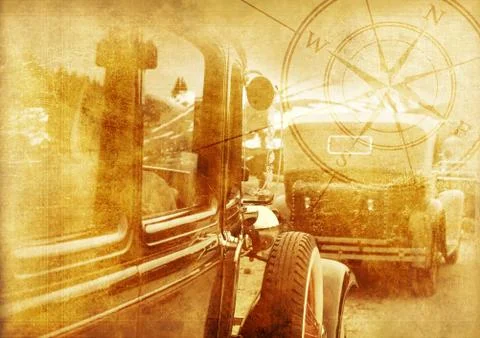 Oldtimers background Stock Illustration