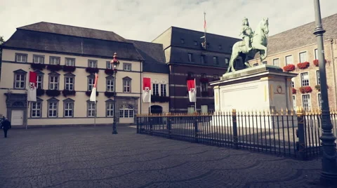 Oldtown of Düsseldorf Germany Stock-Footage 56134449