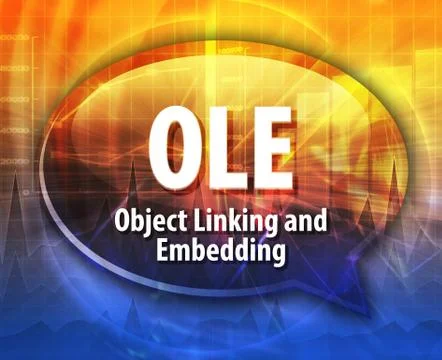 OLE acronym definition speech bubble illustration Stock Illustration