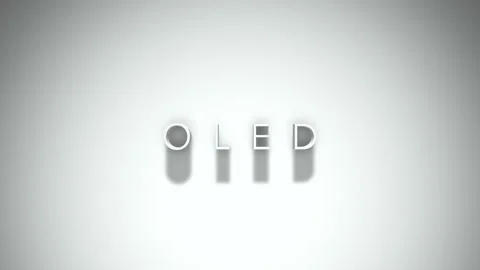 Oled 3D title animation with shadows on a white background Stock Footage 297672885