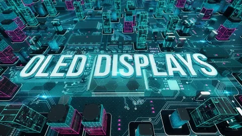 OLED displays with digital technology concept Stock Footage 104636087