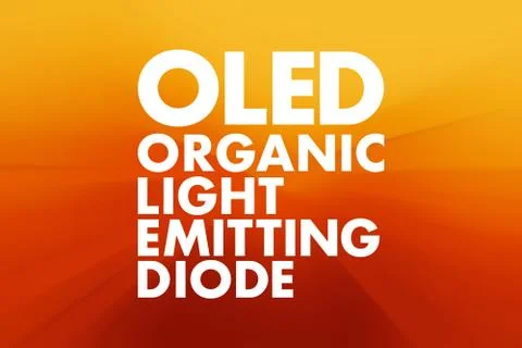 OLED - Organic Light-Emitting Diode acronym, technology concept background Stock Illustration
