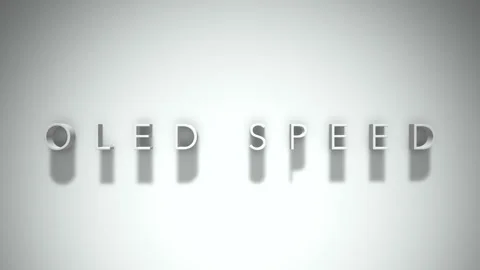 Oled speed 3D title animation with shadows on a white background Stock Footage 297801456