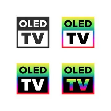 OLED TV symbol Illustrazione stock