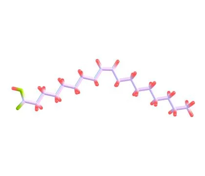 Oleic acid molecule isolated on white Stock Illustration