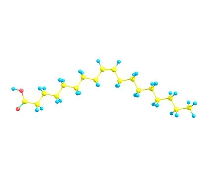 Oleic acid molecule isolated on white Stock Illustration
