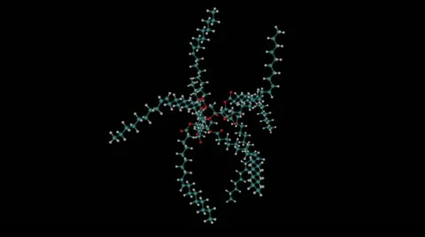 Olestra molecule with alpha channel Video stock 13910008