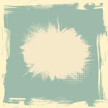 Olg grunge frame with circle Stock Illustration
