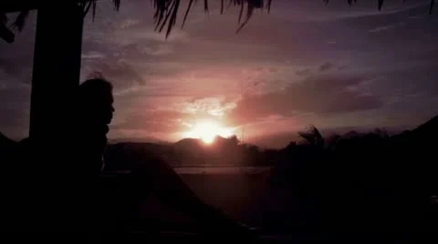 Olga under the shack Stock Footage 10817627