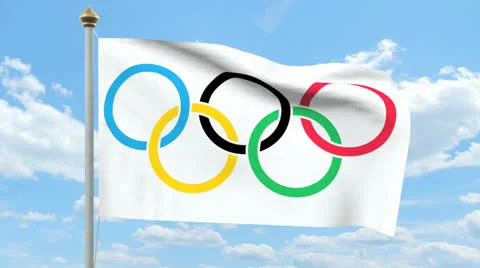 Olimpia flag Stock Footage 22752069