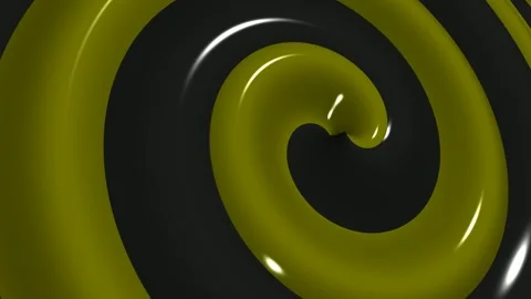 Olive and Black Spiral Waves, Background, Unique Design, Paints, Exclusive Stock Footage 303661024