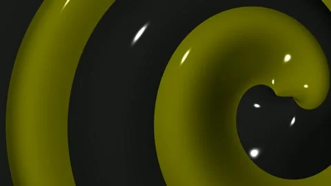 Olive and Black Spiral Waves, Background, Unique Design, Exclusive, Paints Stock Footage 303661026