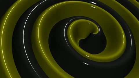 Olive and Black Spiral Waves, Background, Exclusive, Unique Design, Paints Stock Footage 303661033