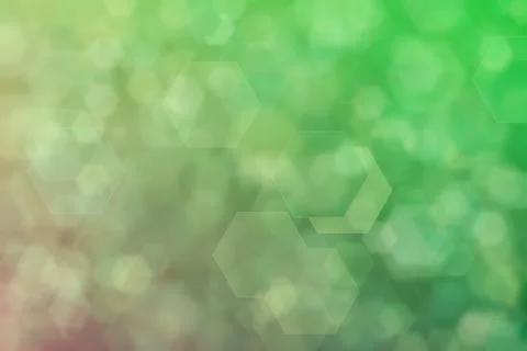 Olive and green abstract defocused background, hexagon shape bokeh pattern. Stock Illustration