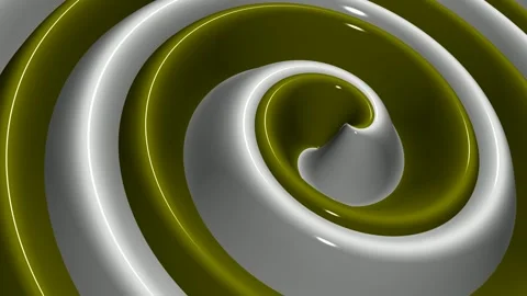 Olive and White Spiral Waves, Background, Exclusive, Unique Design, Paints Stock Footage 303661022