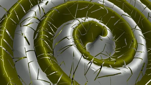 Olive and White Spiral Waves, Background, Exclusive, Paints, Unique Design Stock Footage 303661037