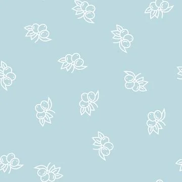 Olive berries line seamless pattern Illustrazione stock