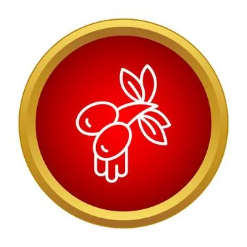 Olive branch with fruit icon representing nature and health Ilustración de archivo