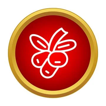 Olive branch icon representing mediterranean food oil production Stock Illustration