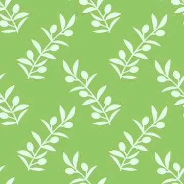 Olive branch pattern Stock Illustration