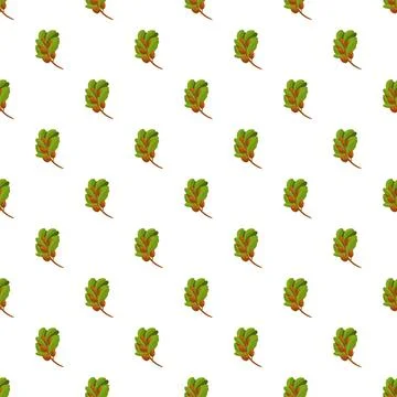 Olive branch seamless pattern with green leaves Stock Illustration