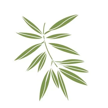Olive branch. Simple icon  for your design. Vector illustration. Stock Illustration