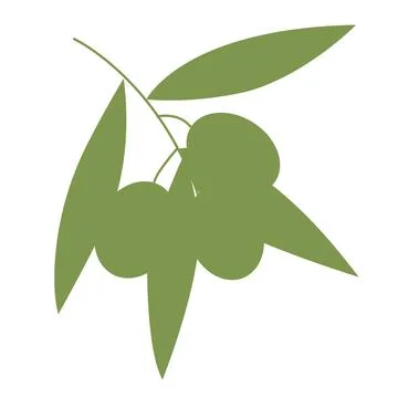 Olive branch. Simple icon  for your design. Vector illustration. Stock Illustration