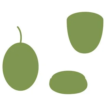 Olive branch. Simple icon  for your design. Vector illustration. Stock Illustration
