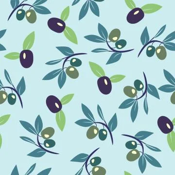 Olive branch vector background Stock Illustration
